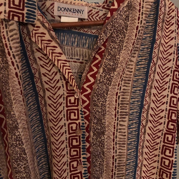 Vintage Funky Tribal Animal Print Blouse - Picture 2 of 4